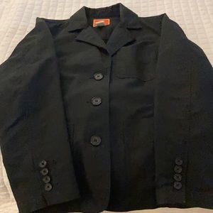 Isaac mizrahi basic fitted short black jacket